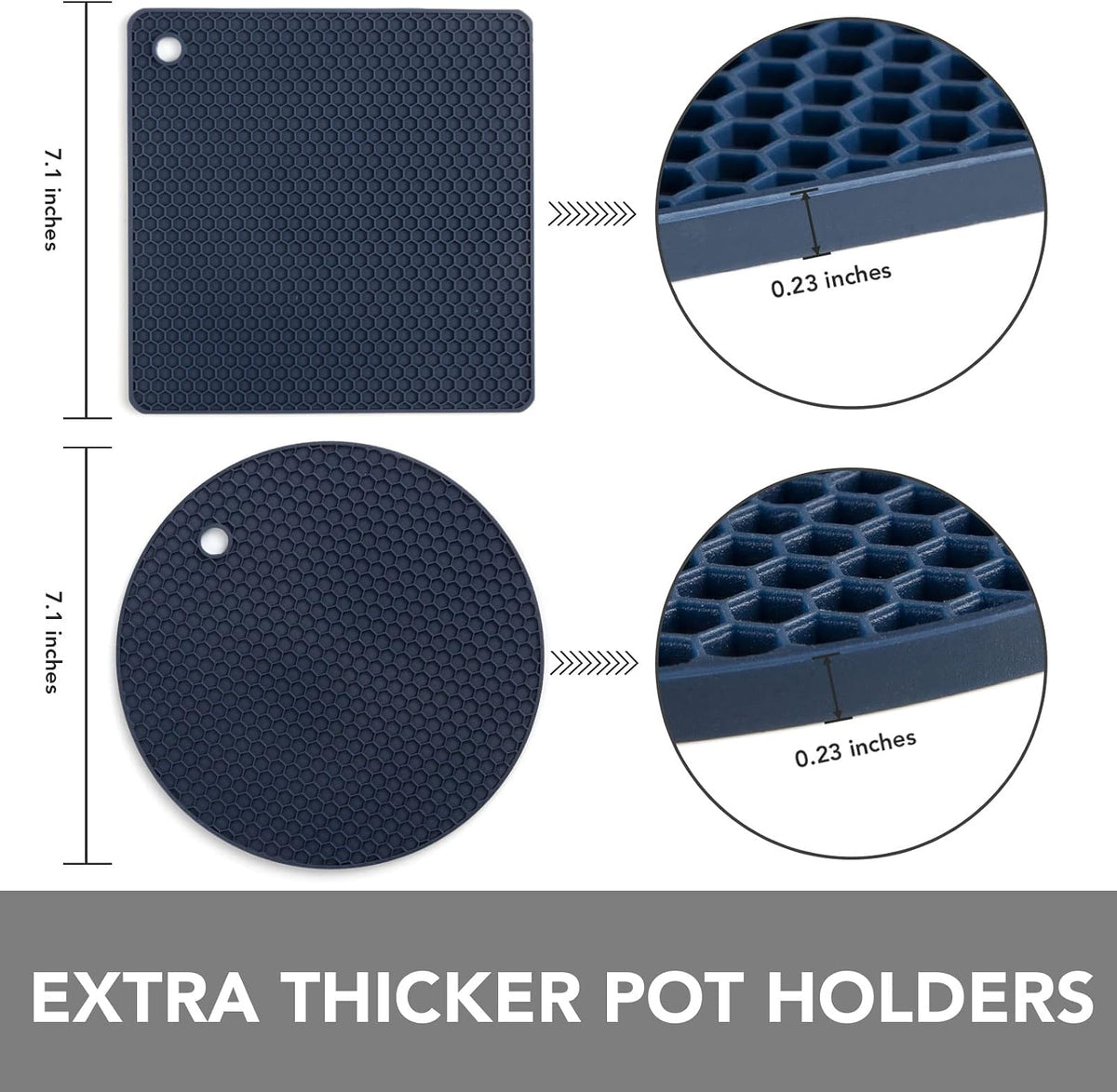 Joyhalo 4 Pack Trivets for Hot Dishes