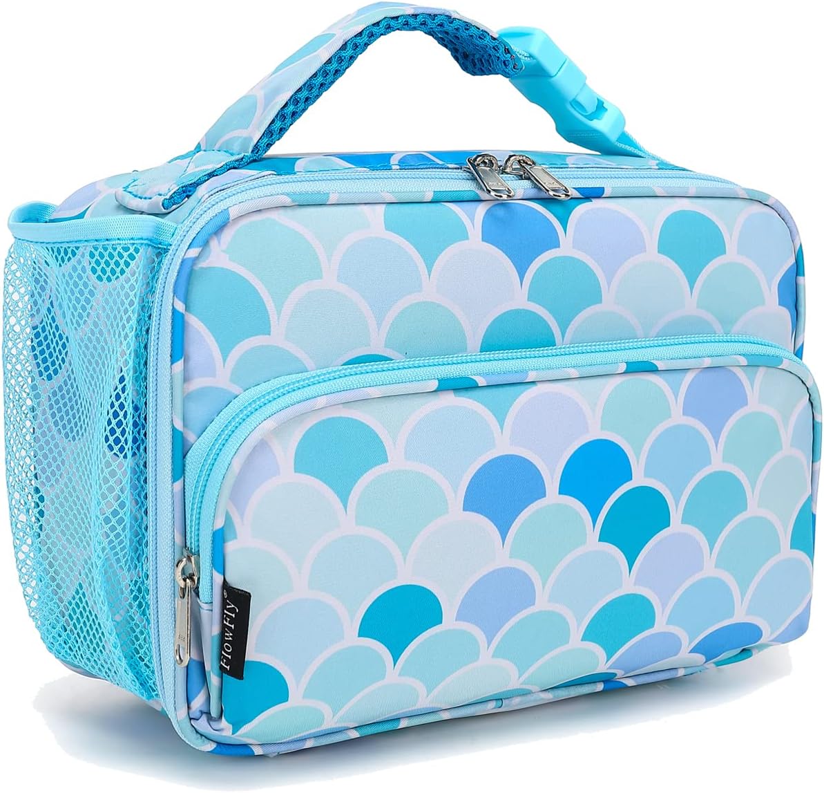 FlowFly Kids Lunch box Insulated Soft Bag Mini Cooler Back to School Thermal Meal Tote Kit for Girls, Boys, Astronaut - Colors B
