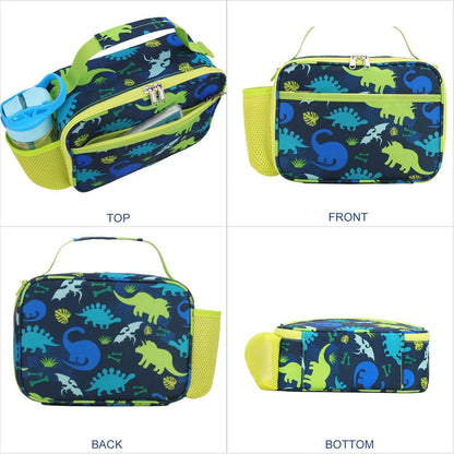 RHCPFOVR Kids Initial Lunch Bag - Insulated Lunch Box for Boys Girls,Washable Lunch Bag and Reusable Toddler Leak-proof Lunchbox for School and Daycare - Colors B