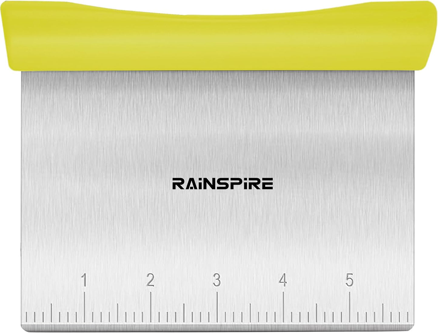 Rainspire Bench Scraper, Stainless Steel Dough Scraper, Pastry Scraper, Pizza and Dough Cutter Multi-Purpose Scraper/Chopper, Pizza Cutter Food Chopper Baking Supplies Kitchen Gadgets, Black