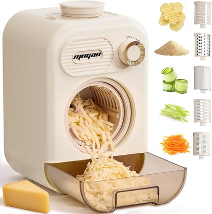 MOGAN 5-In-1 Electric Vegetable Cutter, Commercial Vegetable Dicer Slicer
