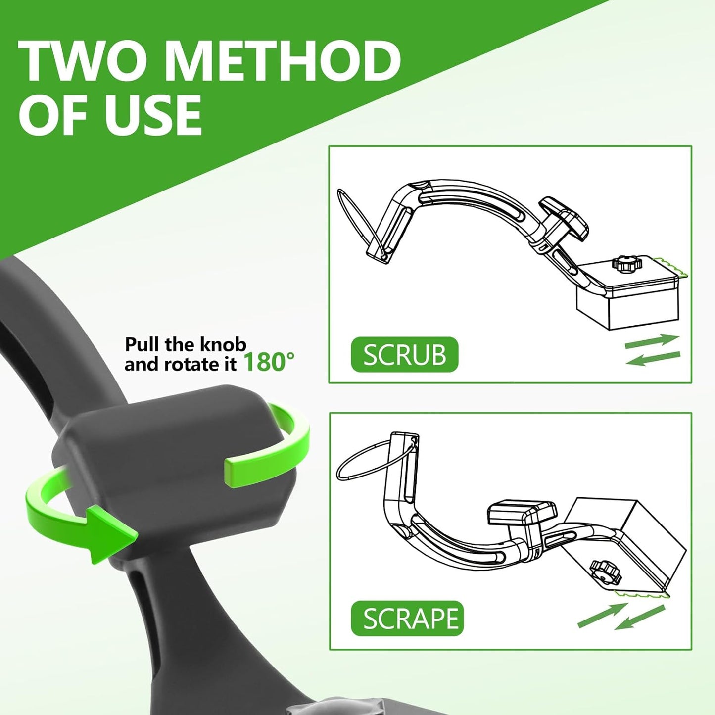Sponge Grill Brush for Outdoor Grill, Upgraded Safe Bristle Free Grill Brush with Scraper Replaceable Head, BBQ Cleaning Brush for Dad, 1+2 Pcs