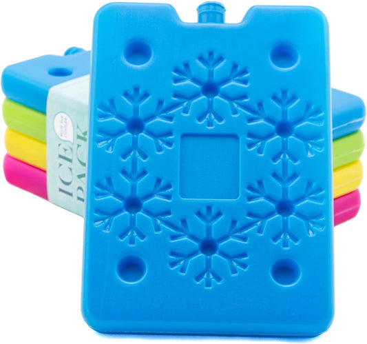 BLUE ELE Macaron-Colored Ice Pack for Lunch Box and Cooler, BPA Free, Reusable and Long Lasting, Slim and Lightweight Design, Set of 4, Fun & Colorful, BE01 Macaron-Colored