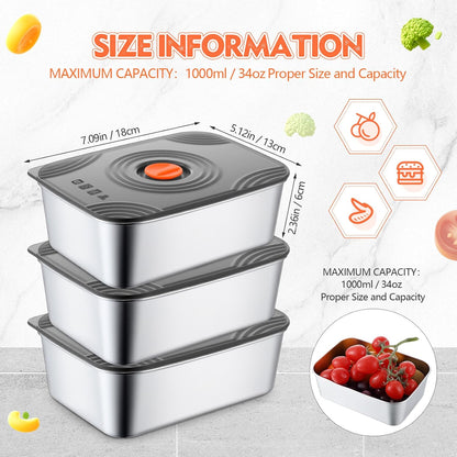 Layhit 10 Set Stainless Steel Food Containers with Lids Metal Marinating Snack Containers Box for Lunch, Leftovers, Dishwasher & Freezer Safe (18 oz)