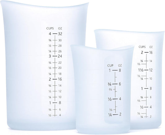 iSi Basics Measuring Cup Silicone Flexible, set of 3, Off-White