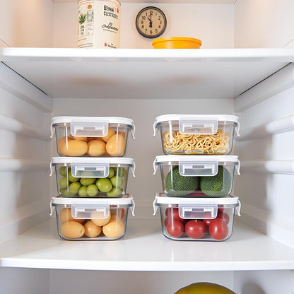 16oz Square Glass Food Storage Containers With Lids, 2 Cup Square Glass Food Containers With Lids, BPA free Small Meal Prep Bowls for leftovers, Dishwasher, Freezer Safe (8Pack)
