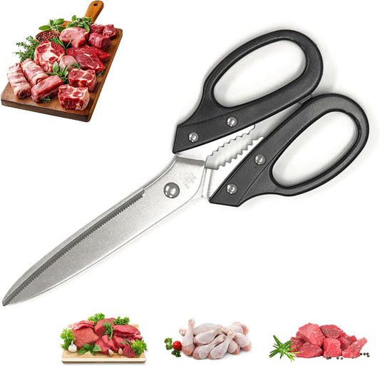 Multipurpose Kitchen Shears Heavy Duty Japan Tanaka Scissors Diamond Cut Stainless Steel 타나카 방산시장 강주은 주방가위 깡스가위 (Red)