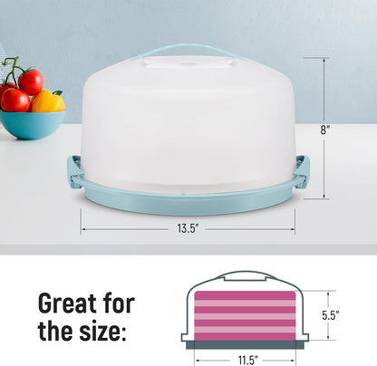 Tribello Extra Large Cake Storage Container, Cake Carrier With Handle Holds Cake 12 X 12 X 5 (Being)