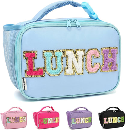 GYEUKHAM Insulated Lunch Box for School, Thermal Reusable Durable Freezable Lunch Bags for Kids Boys Girls Men Women - Small Soft Cooler Portable Lunch Tote Kit for Work Picnic Travel,Black