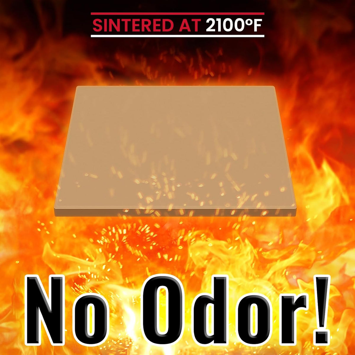 Unicook Pizza Stone for Oven Grill, 12" x 11" Rectangular Cordierite Stone
