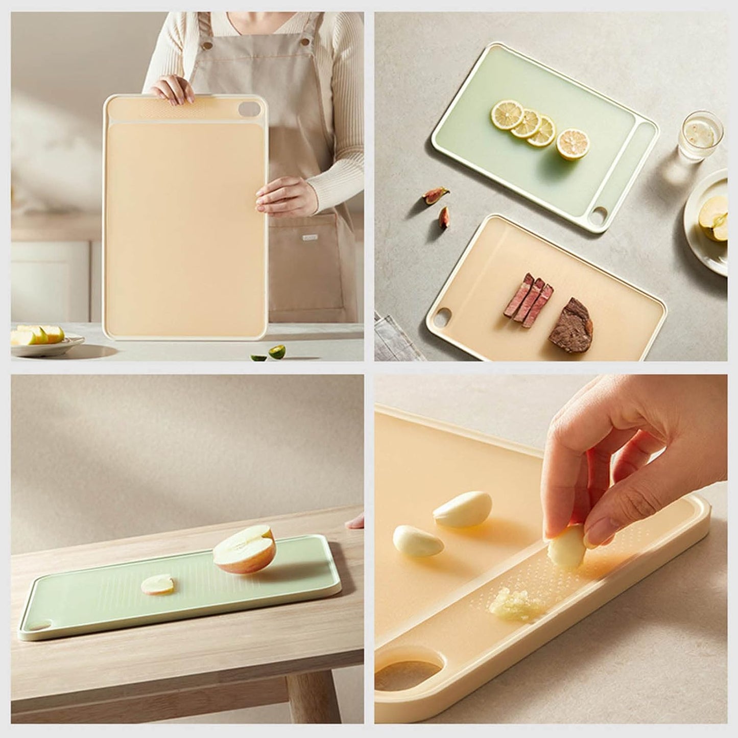 Non-Slip Large Chopping Board with Grinding Area Double-sided Cutting Boards Plastic Cutting Mat for Kitchen Cooking chopping mat for kitchen