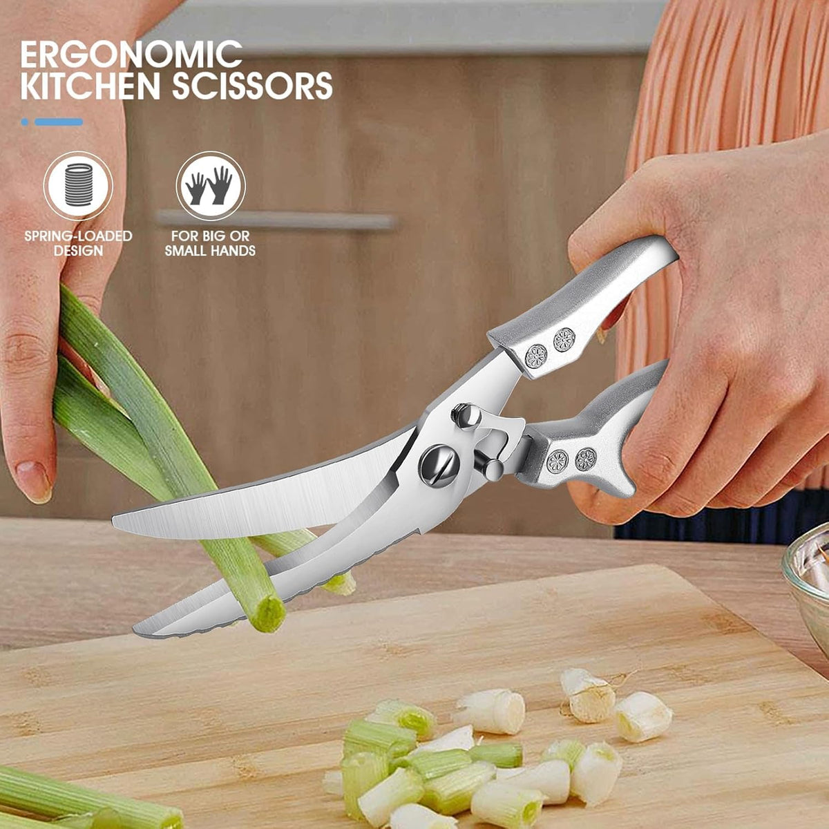 PURPLEBIRD Heavy Duty Poultry Shears - Kitchen Scissors Dishwasher Safe