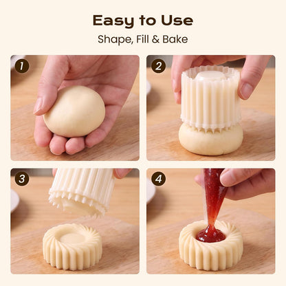Sunflower Mooncake Mold, Double-Ended Hand Press Cookie Stamp (2)