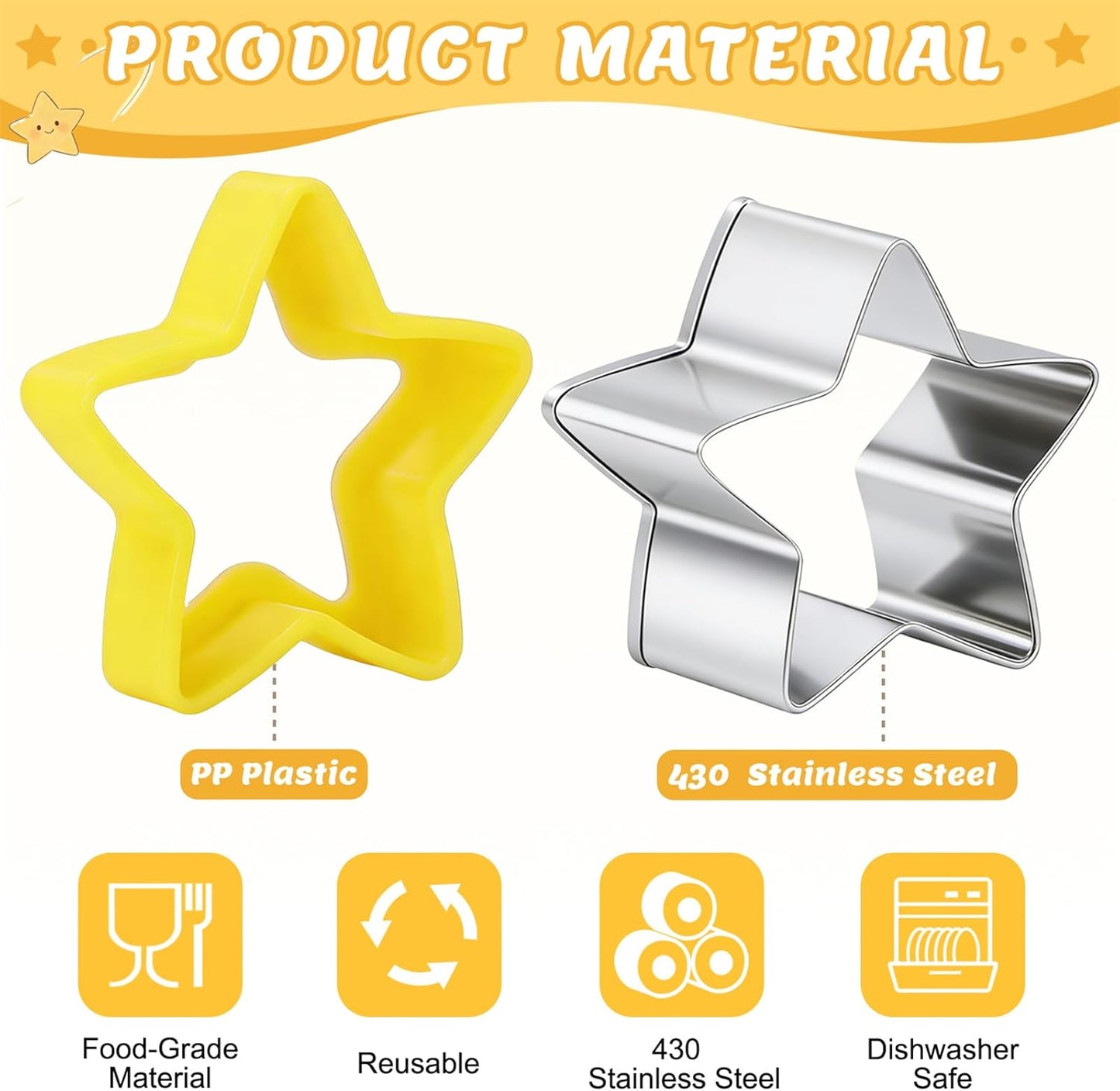 Fruit Cutters Shapes for Kids 22 Pcs, Mini Cookie Cutters Set, Vegetable Cutter with Food Picks