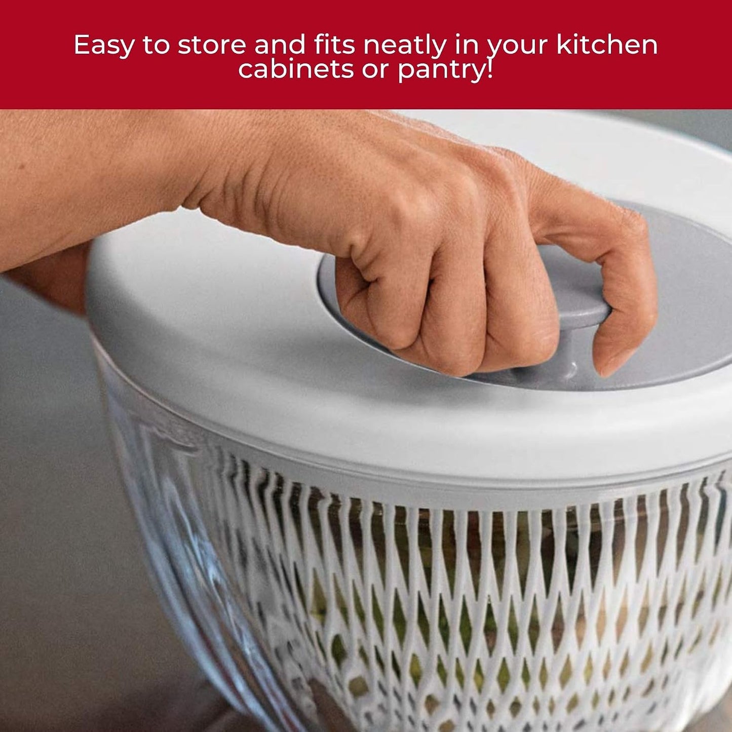 Guzzini Twist & Dry Salad Spinner, Blue 170900134