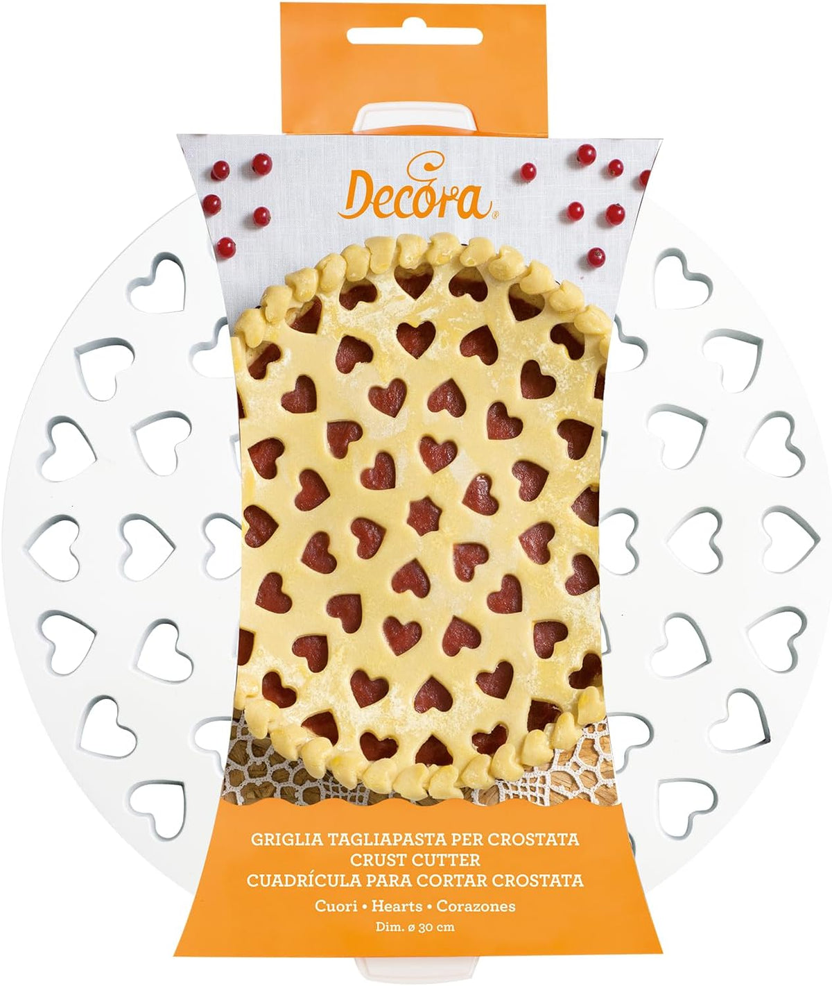Decora Lattice Crust Cutter, White, 30 cm