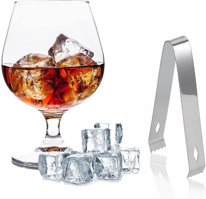 2 Pack Ice Tongs 5.9 Inch Small Serving Tongs Food-Grade Small Tongs for Appetizers Stainless Steel Sugar Tongs Ice Tongs for Ice Bucket Party Coffee Bar, Silver