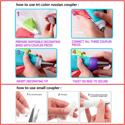 ANSLYQA Russian Piping Tips Set, 166 Pcs Baking Tools