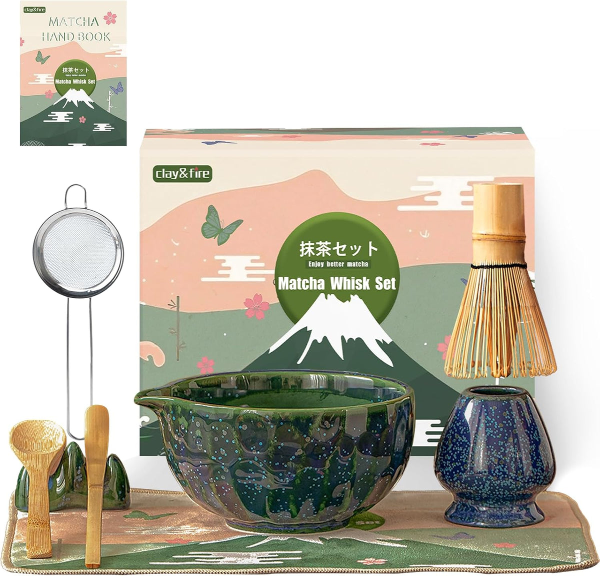 Matcha Whisk, Handcrafted Bamboo Whisk for Matcha Powder (Yellow)