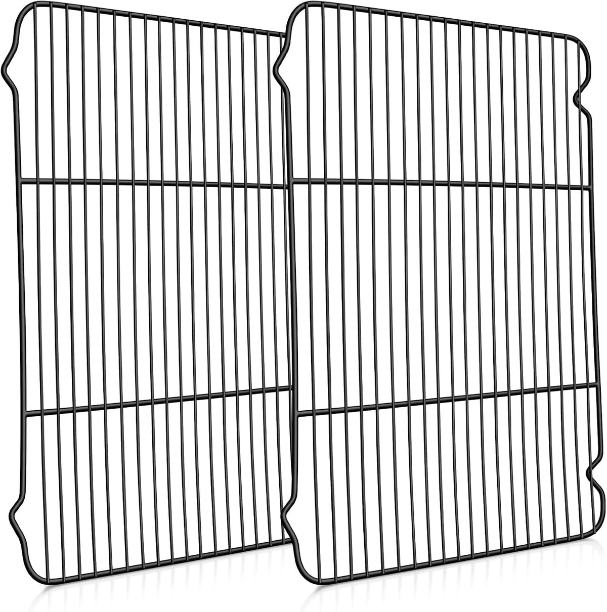 P&P CHEF Cooling Baking Rack Stainless Steel, 16.6" x 11.5", 2 Pcs, Silver