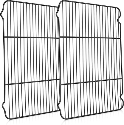 P&P CHEF Cooling Baking Rack Stainless Steel, 16.6" x 11.5", 2 Pcs, Silver