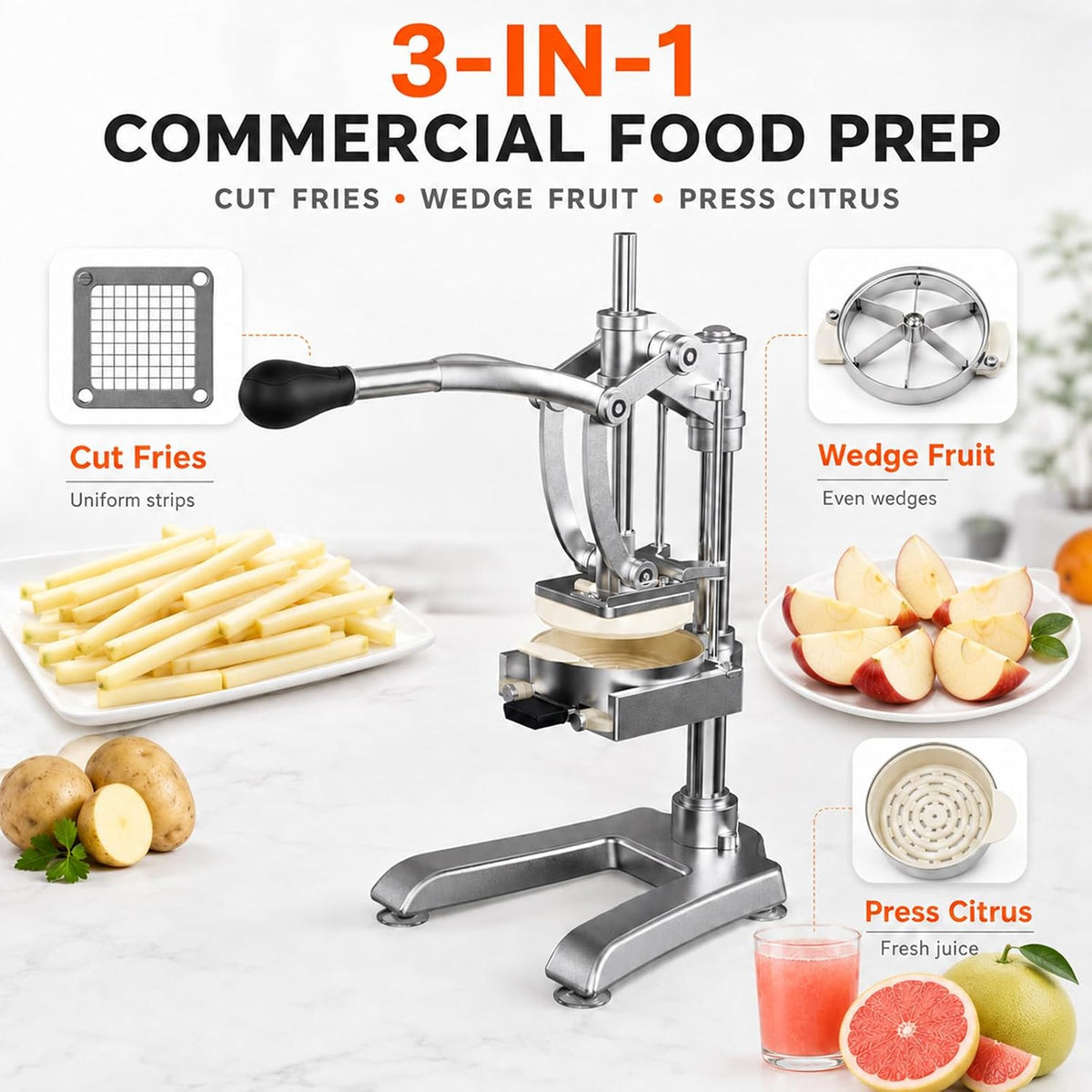 Commercial Tomato Slicer & Vegetable Chopper 1/4inch Food Slicer