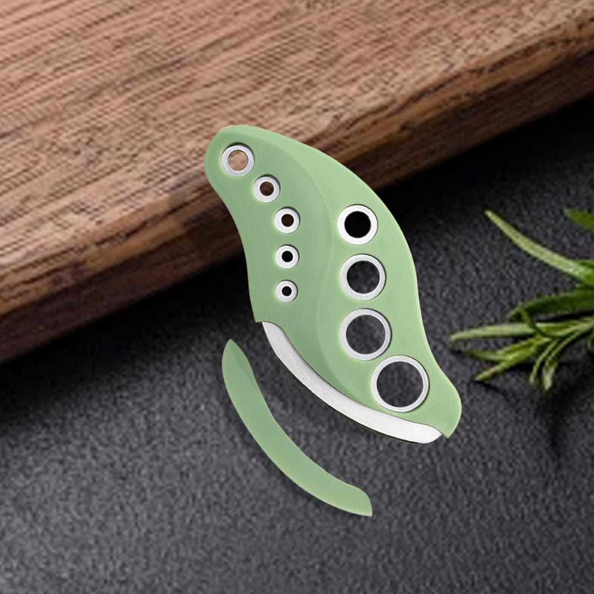 Herb Stripper Tool with Herb Cutter, Kitchen Herbs Leaf Stripping Tool