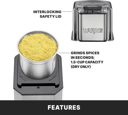 Waring Electric Spice Grinder with 1.5-Cup Capacity