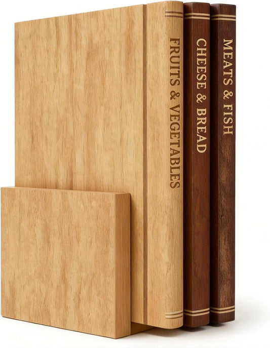 Book Cutting Board Set of 3, Wooden Boards That Look Like Books