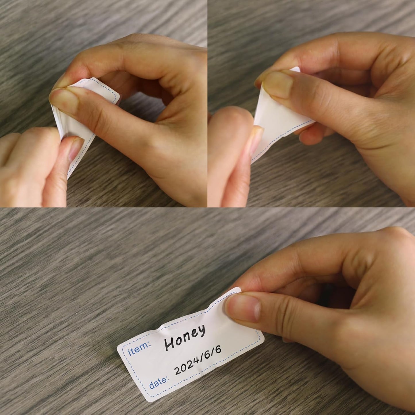 500pcs 1x2 Inch Removable Shelf Life Labels for Food Rotation Use by Food Preparation Stickers Expiration Prep Date Total 500 Labels Per Roll (Black)