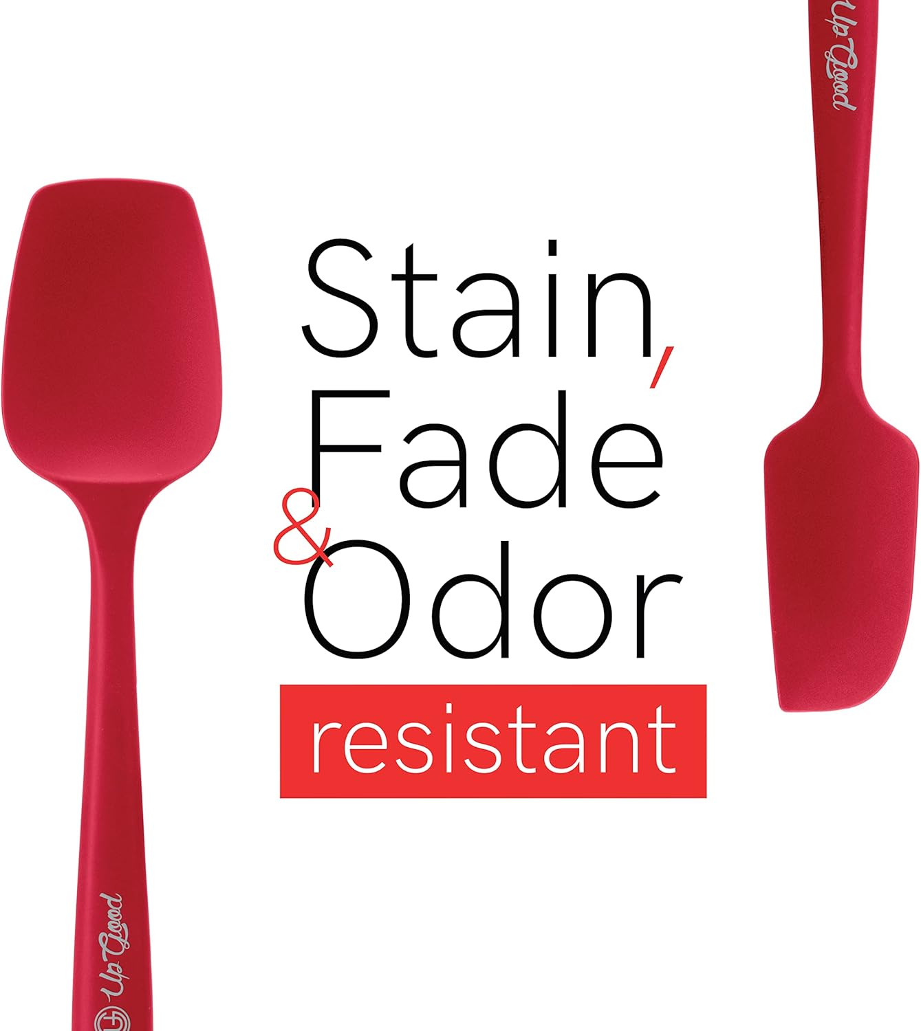 UpGood Silicone Spatula Set 600°F - High Heat Resistant Nonstick, Small and Large Kitchen Spatulas - Flexible BPA Free Professional Grade Cookware - Utensils for Cooking, Baking, Mixing(4 Pcs, Grey)