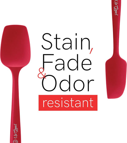 UpGood Silicone Spatula Set 600°F - High Heat Resistant Nonstick, Small and Large Kitchen Spatulas - Flexible BPA Free Professional Grade Cookware - Utensils for Cooking, Baking, Mixing(4 Pcs, Grey)