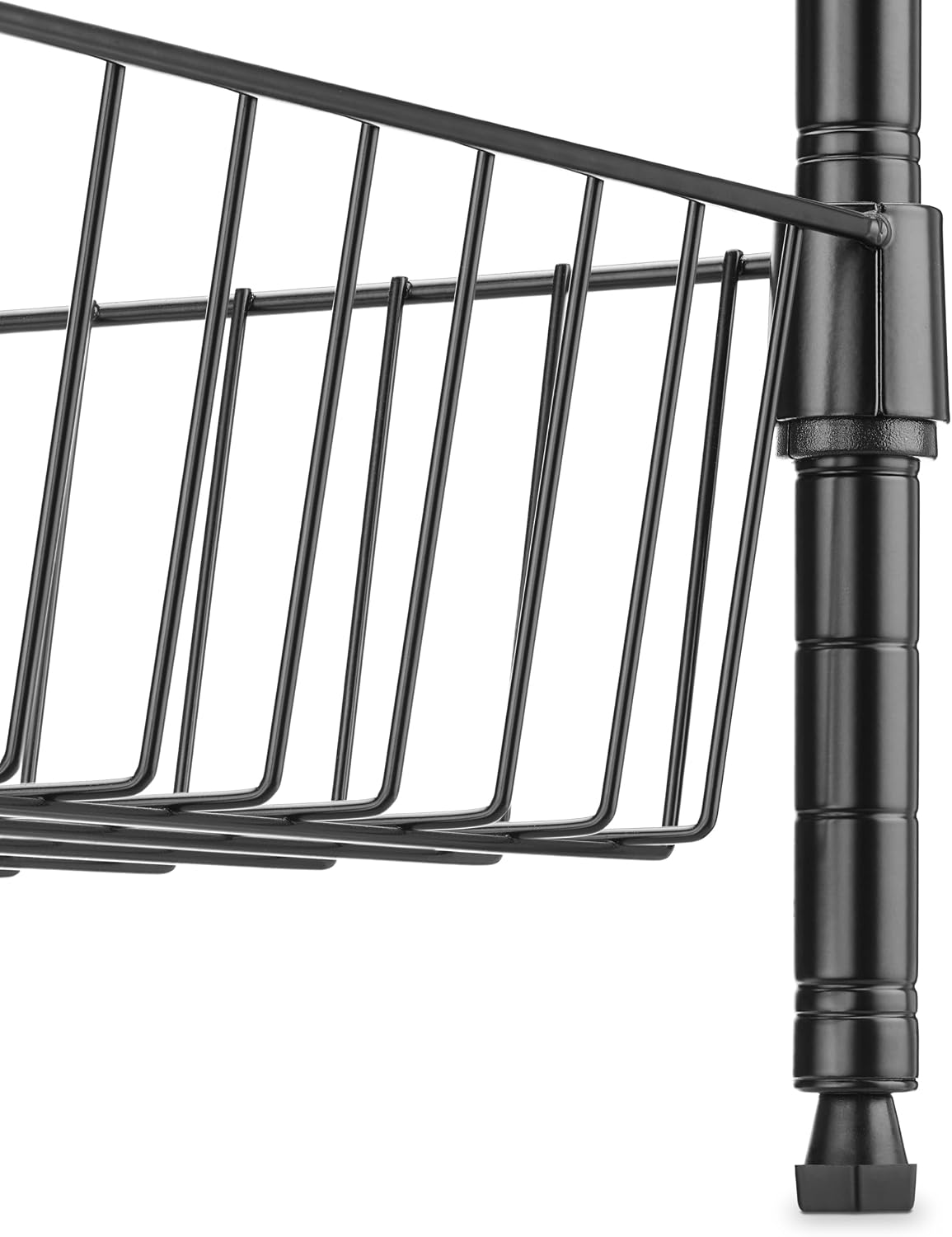 Whitmor 2-Wire Shelving Unit, Metal Storage Shelves, Stacking Shelf with Basket, Easy Assembly Home Organizer for Pantry, Kitchen, Garage, Plant