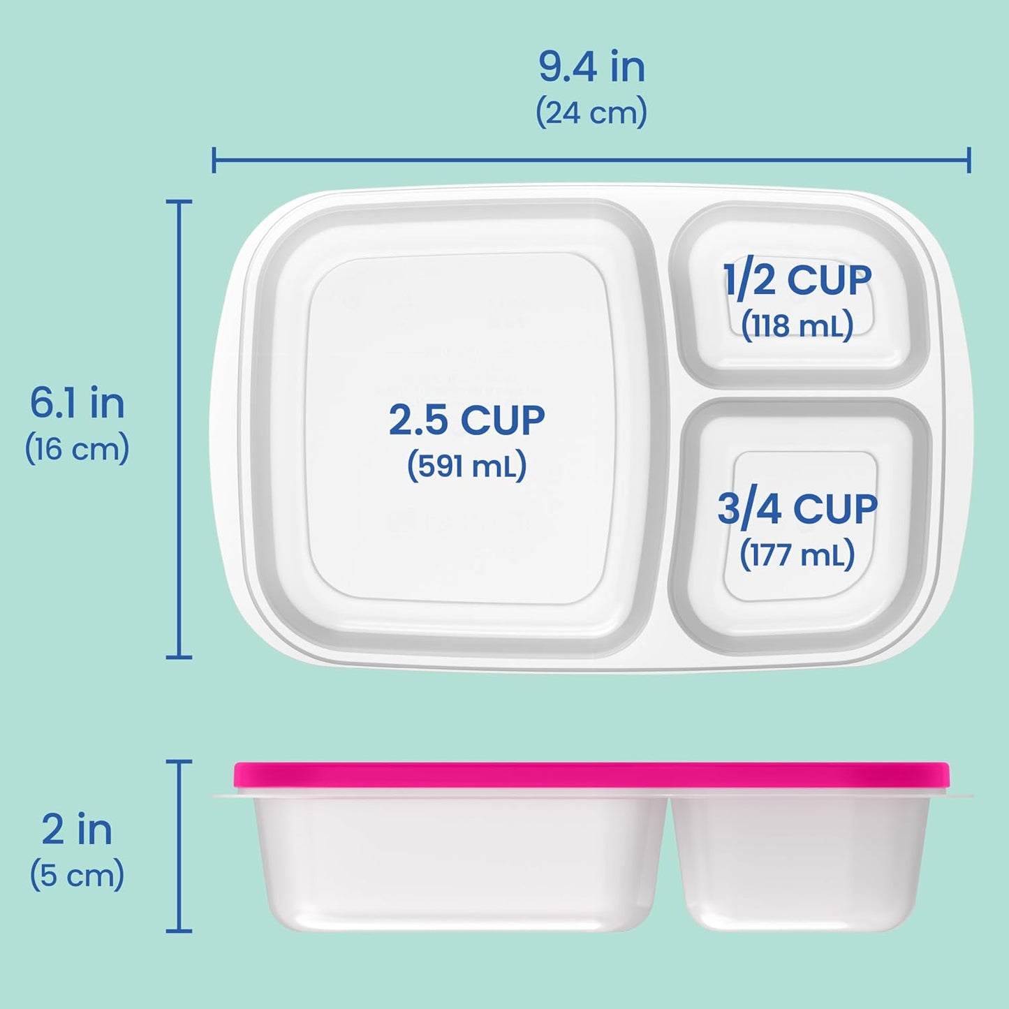Bentgo Easyboxes - Original Stackable Lunch Boxes - Reusable 3-Compartment Food Containers for Kids and Adults - Bento Lunch Box for Meal Prep, School, & Work - BPA Free, Set of 4 (Earth Tones)