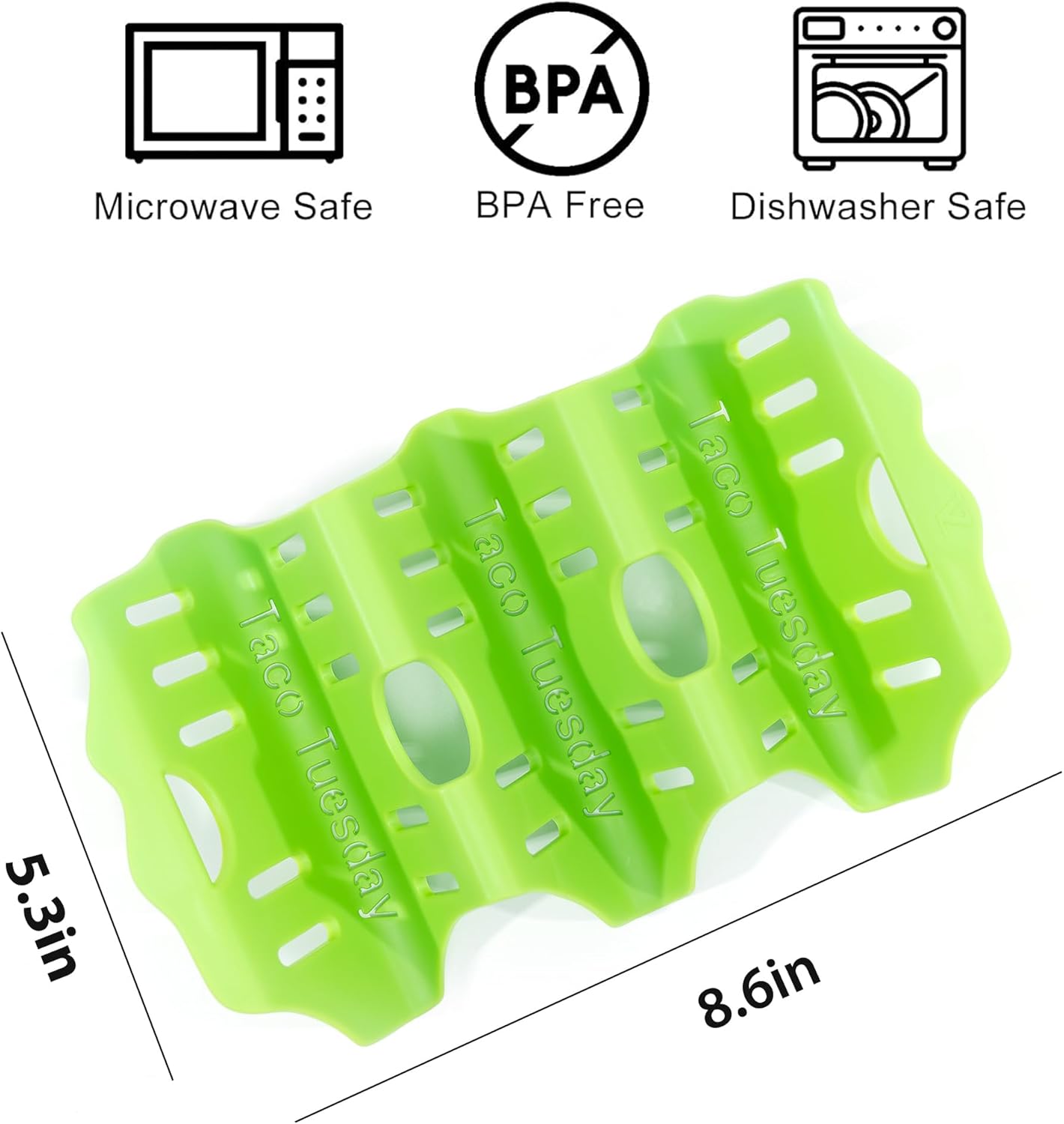 Li&Zhao Taco Holder Stands - 3 PCS Colorful Taco Trays Taco Plates Taco Rack Taco Stands Taco Shell Holder for Baking Grill Barbecue Oven Dishwasher & Microwave Safe