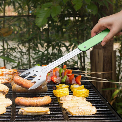ROXON 6-in-1 Folding Grill Utensils Set, 14" BBQ Tools for Camping S601