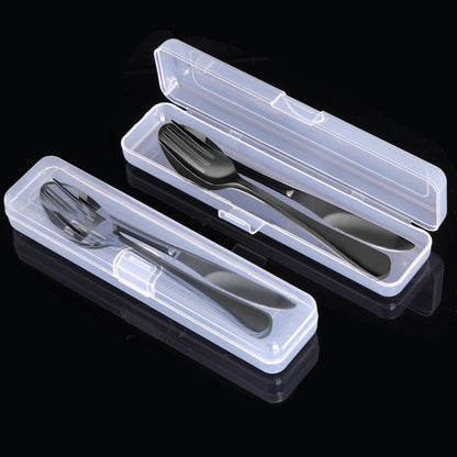 Travel Utensils With Case, Stainless Steel Reusable Portable Utensils Set With Case, Lengnoyp Travel Silverware Set