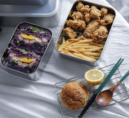 Stainless Steel Food Containers with Lids, Set of 5 Meal Prep Container Reusable Metal Food Storage Bento Lunch Box for Kitchen Picnic, BPA Free,67oz,118oz)