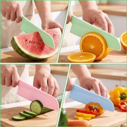 6-Piece Lettuce Knife, Plastic Knife for Cutting Lettuce, Prevents Browning