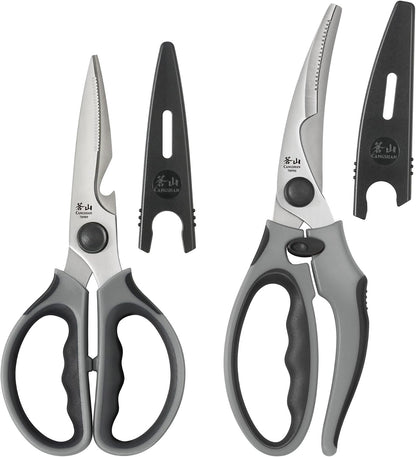 Cangshan 2-Piece Heavy-Duty Shears Set with Guards, Gray, 10300543