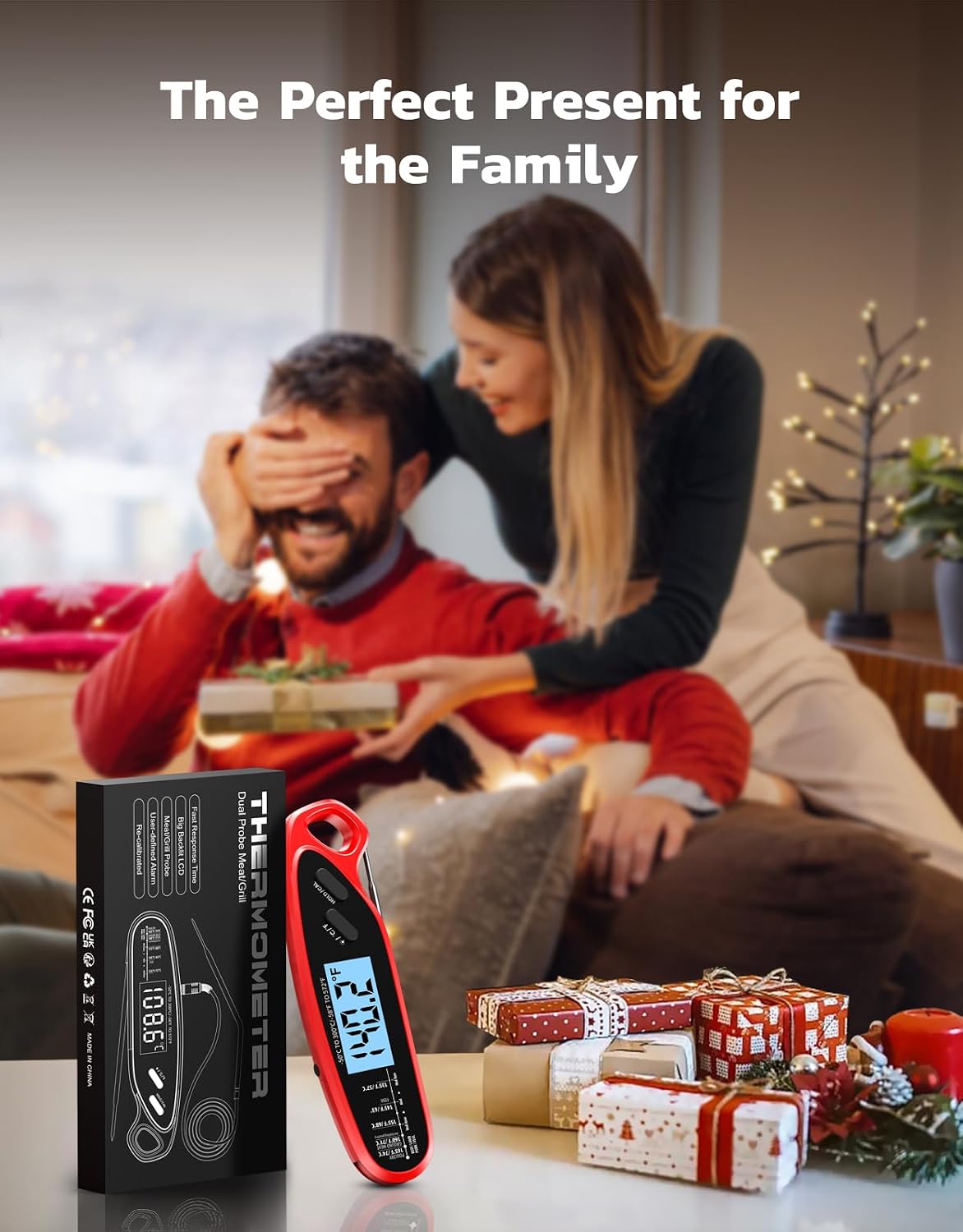 Instant Read Meat Thermometer Digital for Cooking with Dual Probe