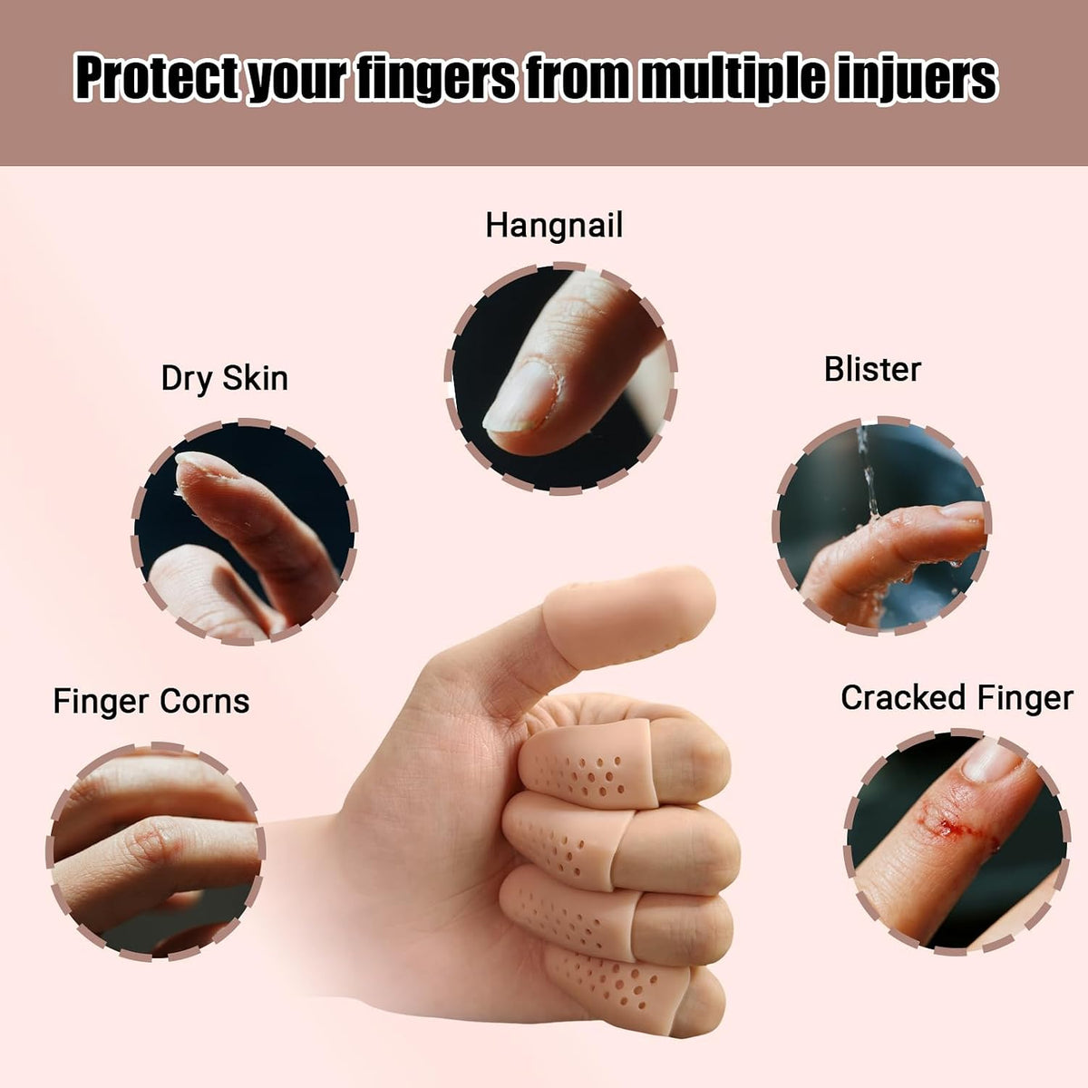 14Pcs Anti-Cut Finger Heavy Reusable Safety Protector Covers for Work -