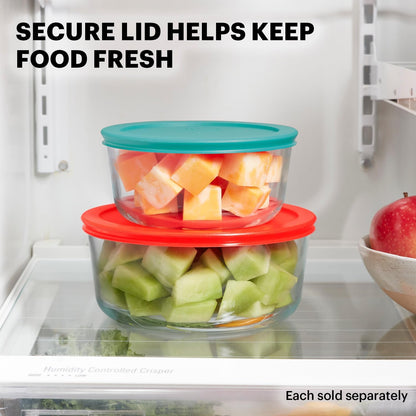 Pyrex Simply Store (12-Pack) Glass Food Storage Containers Set, (1, 2, & 3 Cup) Meal Prep Containers with Plastic BPA-Free Lids, Dishwasher & Microwave Safe