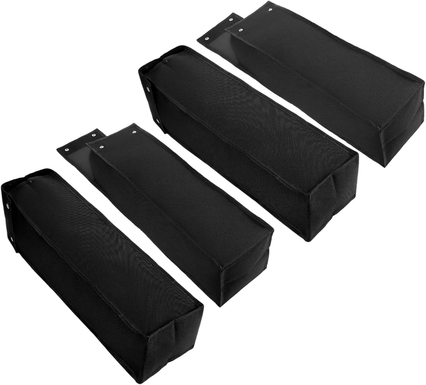 2 Pcs Grill Utensil Storage Bag BBQ Tool Storage Bags Barbecue Hardware Tool BBQ Utensil Holder Pouch Oxford Cloth Accessory Foldable for Camping Hiking, Black