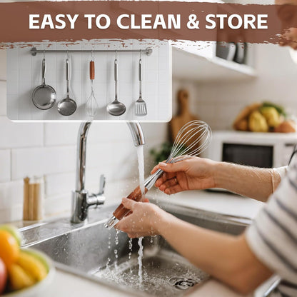 Stainless Steel Whisk Metal Whisk Balloon Wire Baking Whisks for Cooking Kitchen Whisking Beating Blending 12inch,Dishwasher Safe