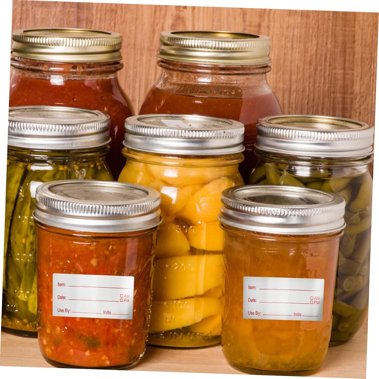 SHINEOFI 2rolls Food Storage Date Labels Removable Labels for Food Containers Kitchen Sticker to Write for Jars
