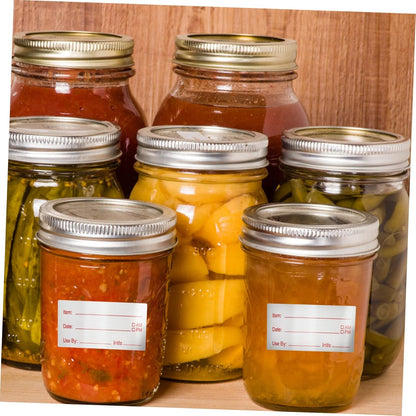 SHINEOFI 2rolls Food Storage Date Labels Removable Labels for Food Containers Kitchen Sticker to Write for Jars