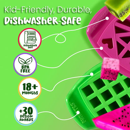 FUNBITES Crustless Sandwich Cutter for Kids Lunch, Uncrustable Sandwich Cutter (6-piece set), Bite-Size Food Cutter for Toddlers, Bento Box Accessories, Dishwasher Safe, Squares/Hearts/Triangles 3pk