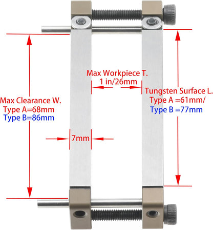 Mini Tungsten Carbide file guide for knife makers (61mm Type-A Tungsten File Guide)