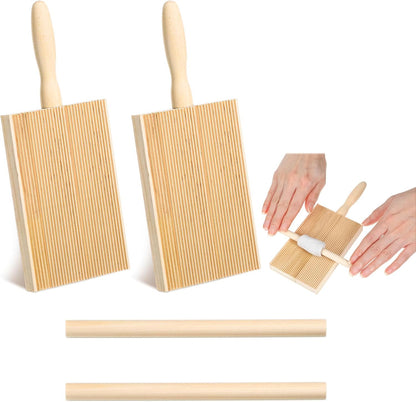 Oruola 2 Sets Gnocchi Board Wood,Gnocchi Maker Set